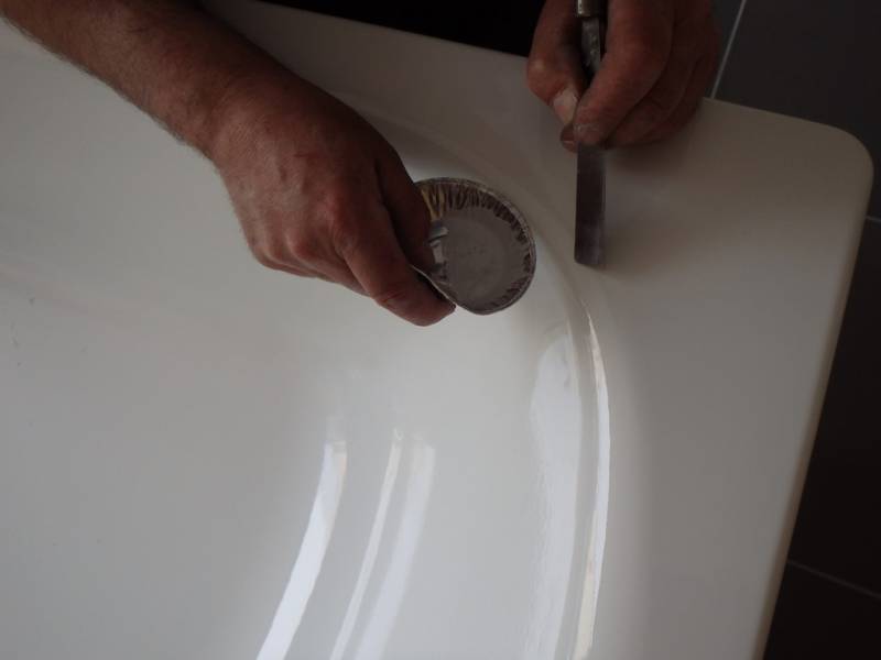 réparation d'une baignoire acrylique sobain en gironde